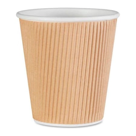 Sp Richards Genuine Joe Rippled Hot Cups, 10 oz., 500/CT, Brown - GJO11256CT GJO11256CT